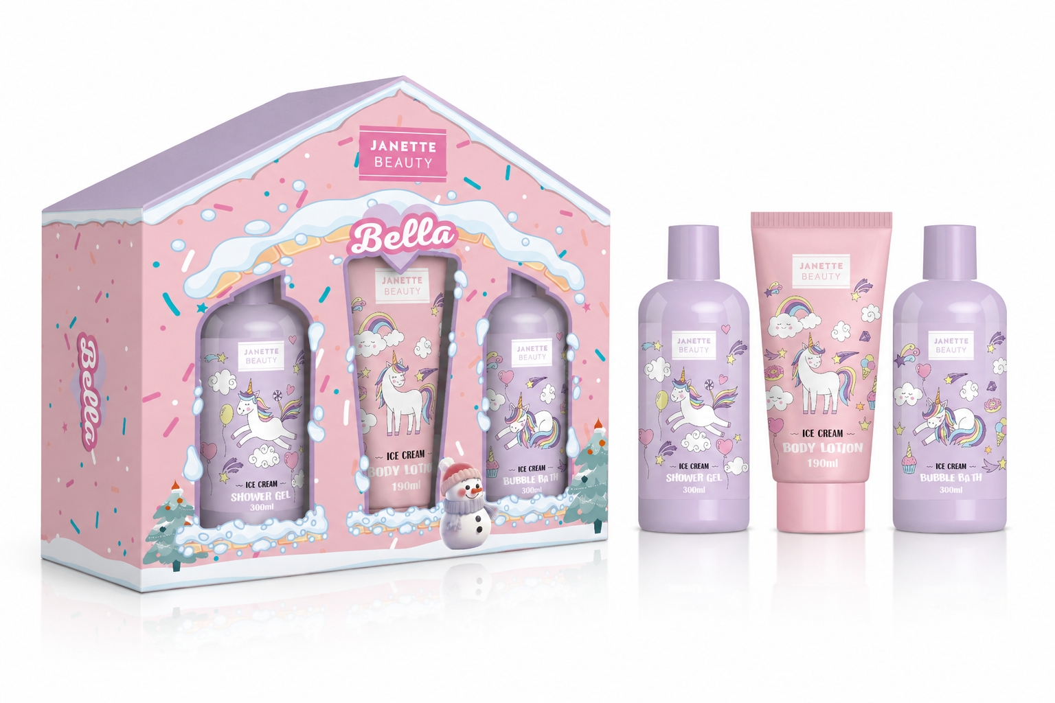 Dětská kosmetická kolekce Janette Beauty – zmrzlina do koupele a hydratace