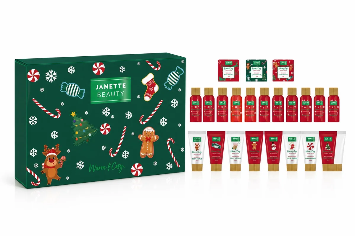 Kosmetický Adventní kalendář Janette Beauty – vůně perníčku