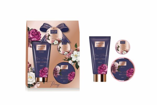 Ideální dárek PIVOŇKA je tříprvková kosmetická sada v elegantním balení, která spojuje péči o pokožku s relaxací ve vaně. Mléko vyživuje a hydratuje, peeling pokožku vyhlazuje a šumivá koule přináší příjemný voňavý zážitek. Díky romantické vůni pivoňky je tato sada ideálním menším dárkem pro ženy.