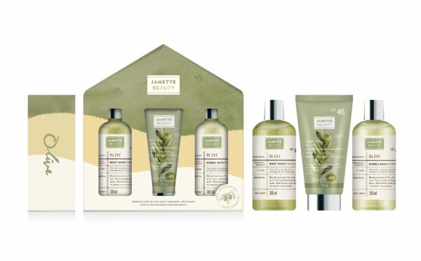 Dárkový balíček OLIVA kombinuje tři produkty s olivovým olejem, které pečují o pokožku a přinášejí pocit svěžesti i relaxace. Sprchový gel a pěna do koupele dopřejí každodenní hygienu a odpočinek, zatímco tělové mléko pokožku vyživuje a zvláčňuje. Balíček je ideální volbou pro každého, kdo ocení přírodní kosmetiku s olivovým olejem a elegantní provedení.