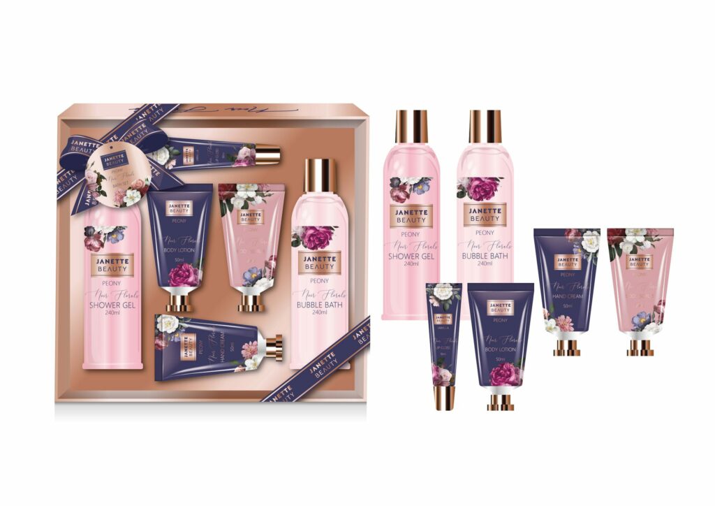 Ideální dárek PIVOŇKA je šesti dílná sada, která kombinuje péči o tělo, ruce i rty v jednom luxusním balení. Jemná květinová vůně pivoňky dodává kosmetice romantický nádech, sprchový gel a pěna do koupele osvěží tělo, mléko a peeling pečují o pokožku, krém na ruce zajišťuje jemnost a lesk na rty podtrhne přirozenou krásu. Skvělý tip na dárek pro ženy, které milují květinové vůně a eleganci.