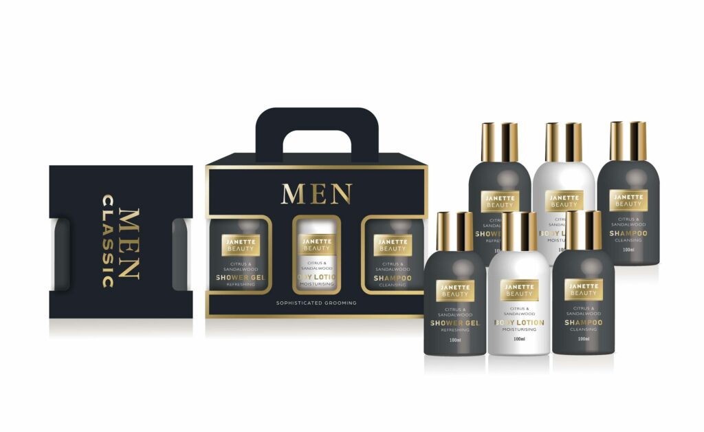 Luxusní pánská kosmetika v praktickém šesti dílném balení. Sprchové gely dodají pocit svěžesti, šampony posilují vlasy a tělová mléka hydratují pokožku. Díky menším velikostem jsou produkty vhodné pro cestování, sport nebo každodenní používání. Celá sada představuje vyvážený mix tělové i vlasové péče.