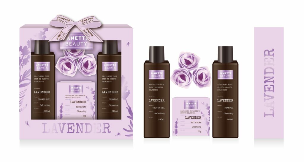 Dárkový set LEVANDULE kombinuje čtyři produkty, které potěší tělo i smysly. Sprchový gel a šampon se postarají o jemné čištění, mýdlo dodá pokožce svěžest a mýdlové květy zkrášlí koupel i interiér. Levandulová vůně přináší klid, uvolnění a romantickou atmosféru, díky čemuž je tato sada krásným dárkem k narozeninám, Vánocům i pro chvíle odpočinku.